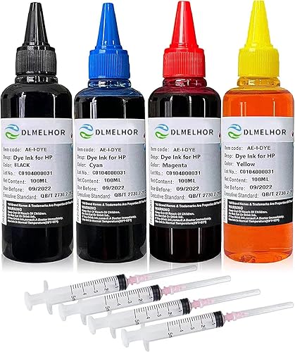 Miniatura 8 de Kit de tinta de repuesto para HP 61 60 62 63 950 902 564 920 901 940 Cartuchos de tinta recargables Sistema CISS 4 colores Set 5 piezas (2BK+CMY)