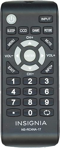 Original Insignia NS-RC4NA-17 LCD LED TV Control remoto para modelos NS-48D510NA17, NS-55D510NA17, NS-39D310NA17, NS-32D311NA17, NS-50D510NA17