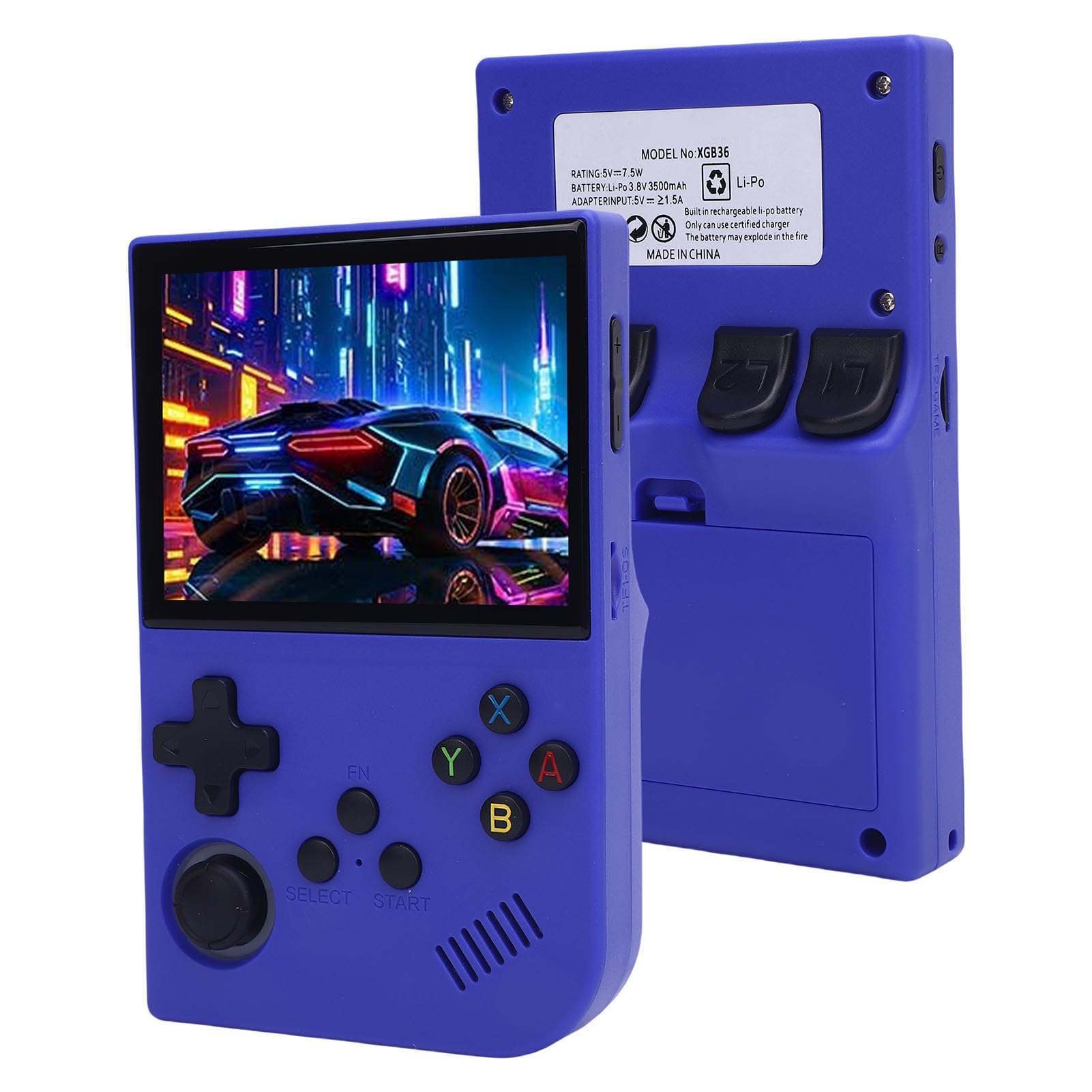 Luocute Handheld Console Game, Konsola Gier Retro dla Systemu Linux Open Source 3,5 Cala 640x480 Ekran 3500 MAh Przenośna Konsola Gier Wideo (64G)