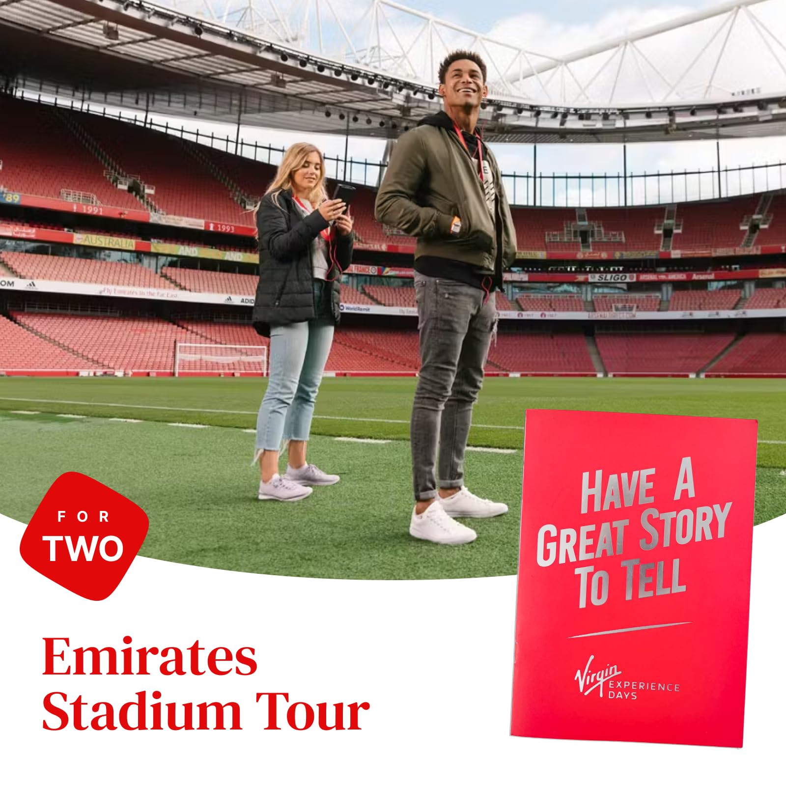 Virgin Experience Days for Two Arsenal Stadium Tour for Adults – Explore Emirates Stadium, Dressing Room, Players' Tunnel, Dugout, Manager’s Office & Museum — image 1