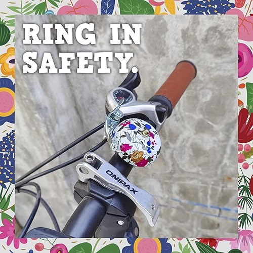 Miniatura 3 de ONIPAX Campana de bicicleta clásica ruidosa y nítida para bicicleta de crucero, bicicleta de playa para mujeres