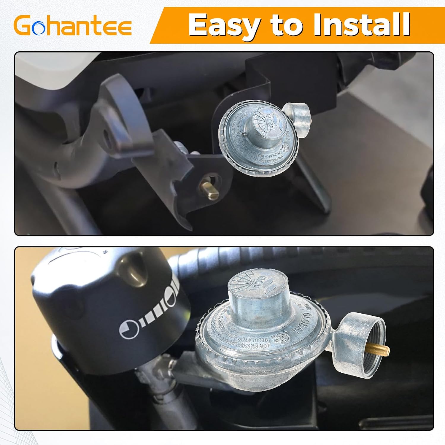 gohantee 64865 Gas Grill Valve Regulator replacement for Weber Q2000 and Q2200 Series Gas Grills, Replaces 53060001 54060001 54060301 396002 566001 566002 Grill Valve Regulator Assembly