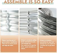 Vista 7 de Anillo de Fuego de Campamento de 32 Pulgadas de Diámetro, Gran Fosa de Fuego Redonda de Acero Galvanizado, Fosa de Fuego de Acero Resistente