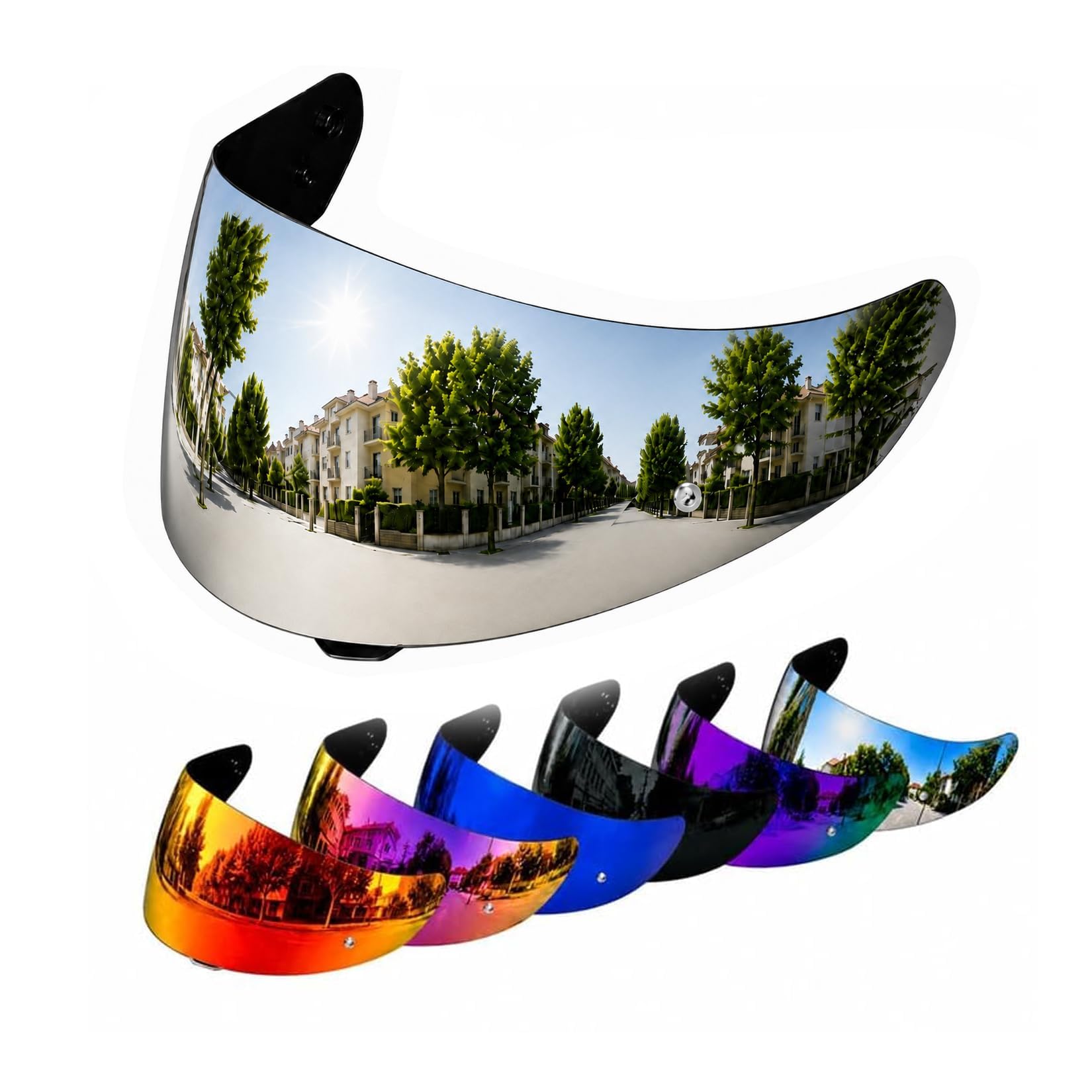 PSLER Shatterproof Helmet Visor for HJ17,C90,C91,SY&amp;CL-MAX 3,Silver