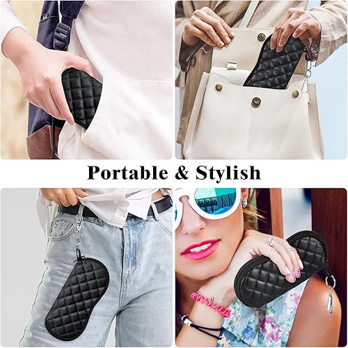 Miniatura 187 de MoKo - Estuche suave, ultra ligero, de neopreno, para lentes de sol, con cremallera y clip para cinturón