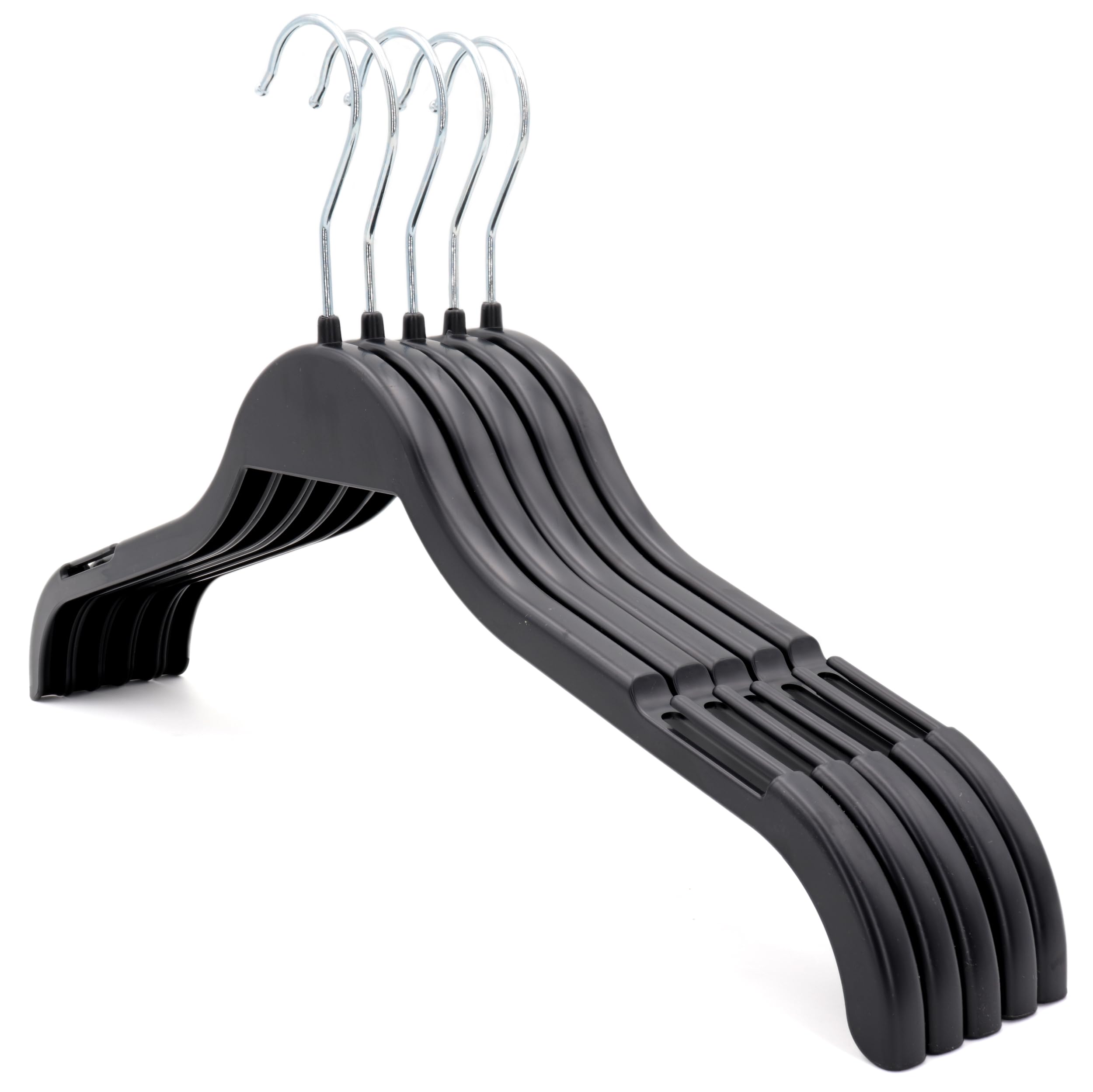 The Hanger Store Women's Black 20 Pack Premium Plastic Coat Hangers