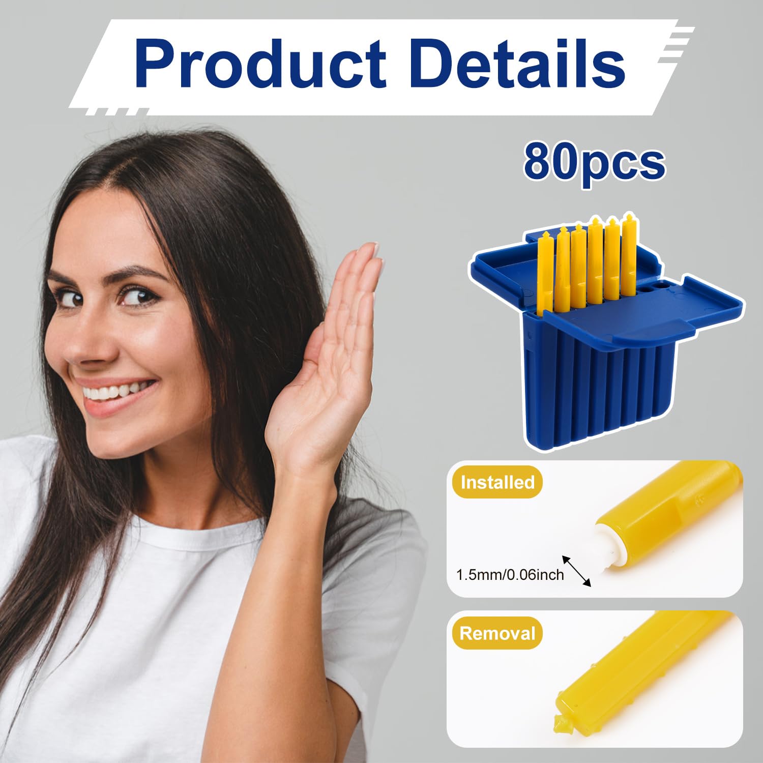 BOXOB 80uds Filtros Audífonos para Starkey, Filtros de Protección Contra Cera para Audífonos de Plástico Kit Herramientas Limpieza Prácticas Compatibles con Starkey Livio Livio AI