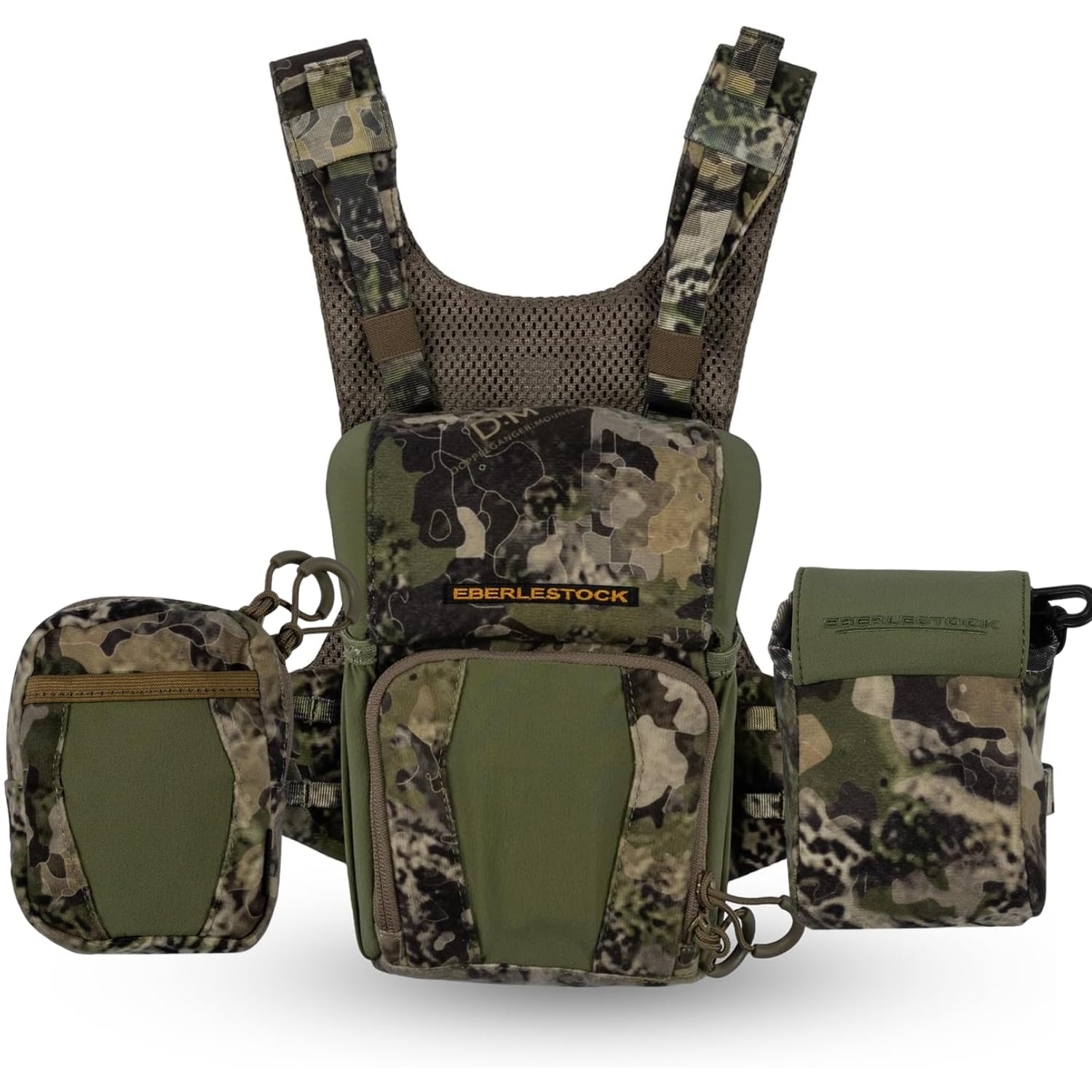 Eberlestock Recon Modular Bino Pack (Large), Rangefinder Pouch, and Utility Pouch Bundle - Mountain - Advanced Binocular Harness System with Customizable Attachments