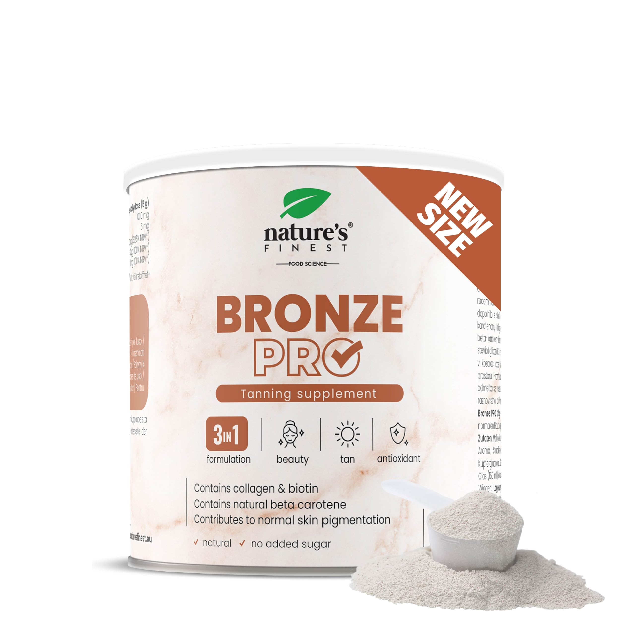 Bronze Pro | Bebida bronceadora natural | Cobre, colágeno, vitaminas | Sin cápsulas-image