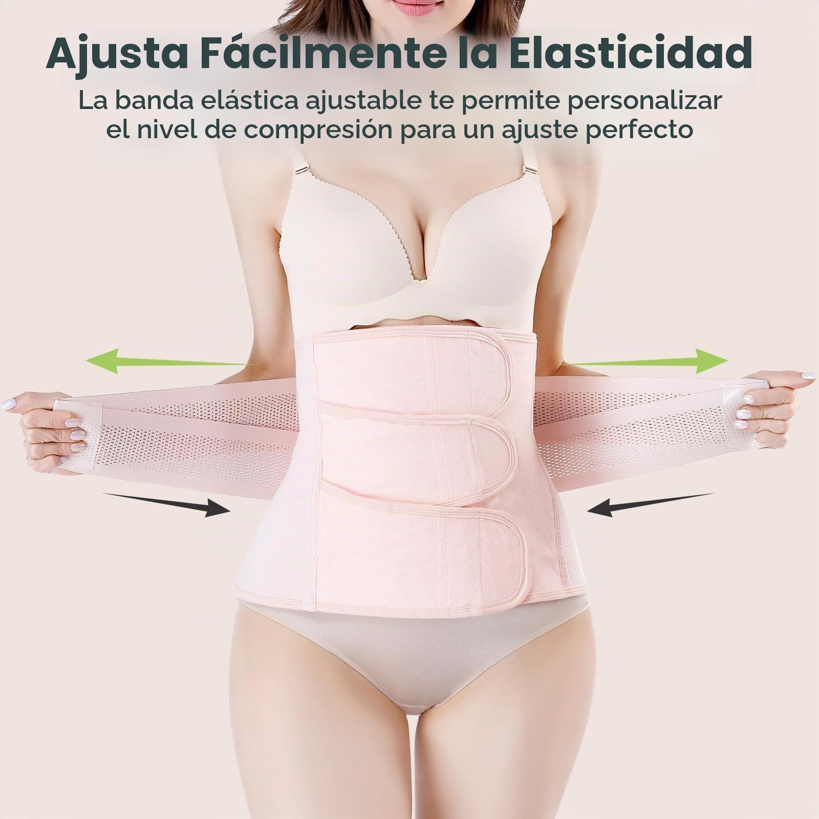 Faja posparto para recuperación de cesárea, Soporte de Espalda, Faja para el Vientre, Faja Moldeadora, Rosa, M (27/33W)
