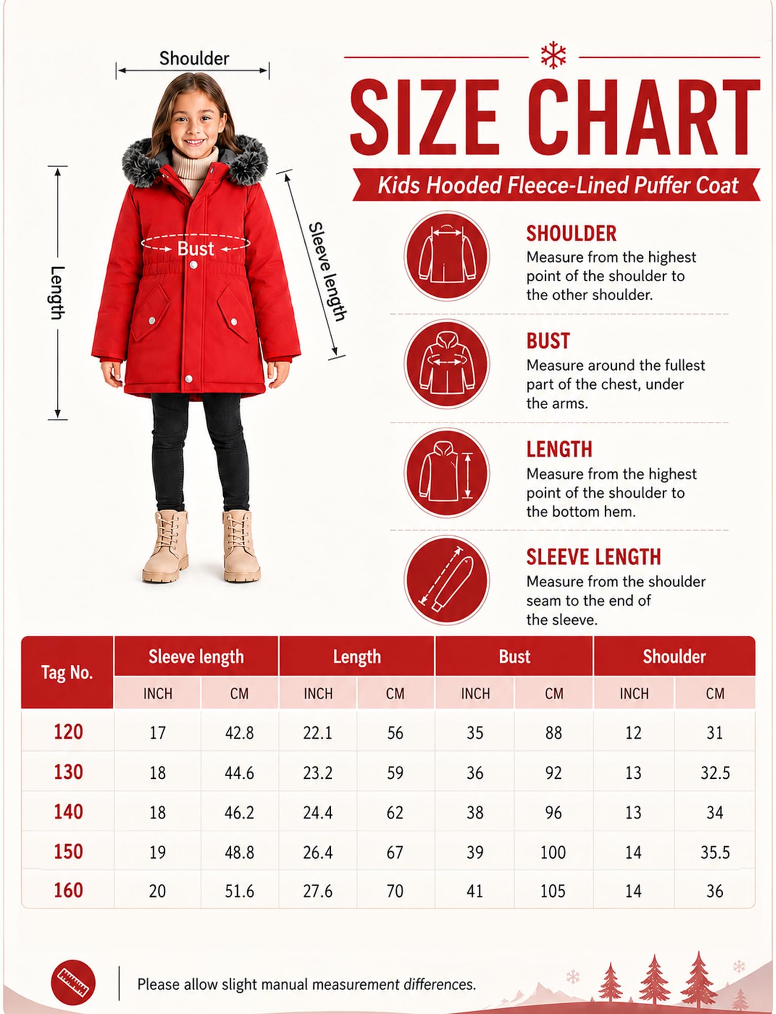 SEAUR Kurtka Płaszcz Zimowy Dziewczyny Kurtka Duchowa Mi-Long Kurtki Dziewczynka Kurtka Gruba Ciepły Z Kapturem/Zdejmowany Kaptur Narciarstwo Odzież 1-15 Lat