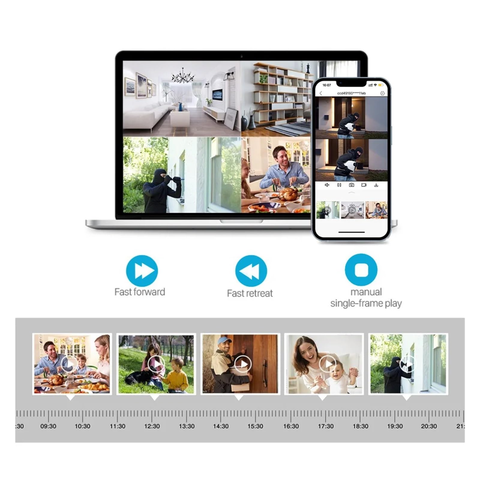 Kamera bezpieczeństwa, System monitoringu WiFi z dwoma obiektywami, kamera PTZ dwukierunkowym dźwiękiem, 8-kanałowy zestaw do wideo NVR(None,NVR add 2PCS A31)