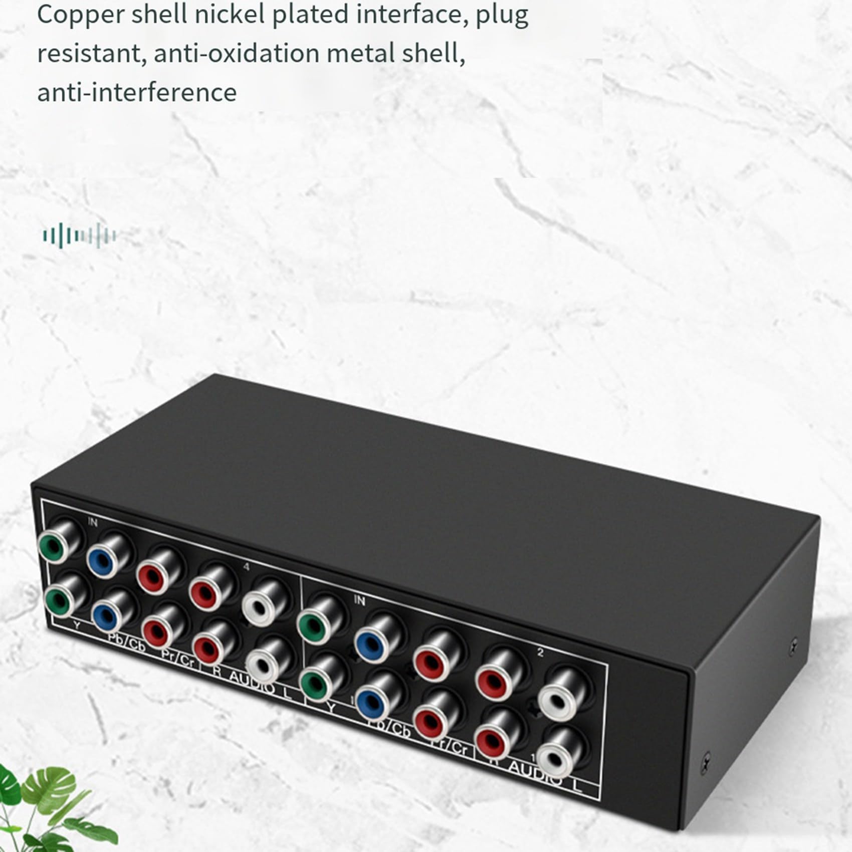 2 sztuki 4x1 Component Video Signal Switcher YPbPr YCbCr Audio DSW41 przycisk ścianki działowej przełącznik ręczny CVBS 720P metalowa obudowa
