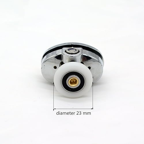 Miniatura 6 de Juego de 8 rodillos ovalados de mariposa para puerta de ducha de una sola rueda de 0.906 in