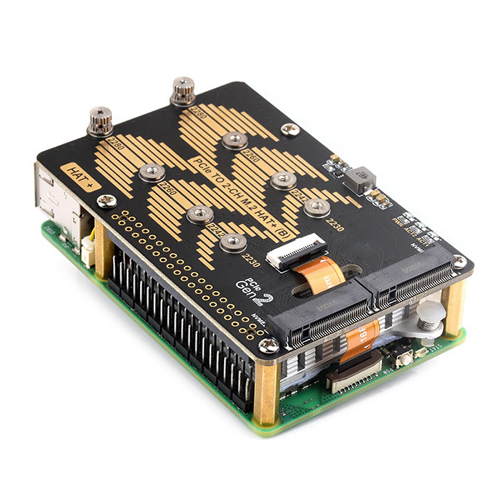 Adattatore a 2 canali per 5 moduli di schede di espansione, elaborazione dati ad alta velocità, supporto porta PCIE a 16 pin