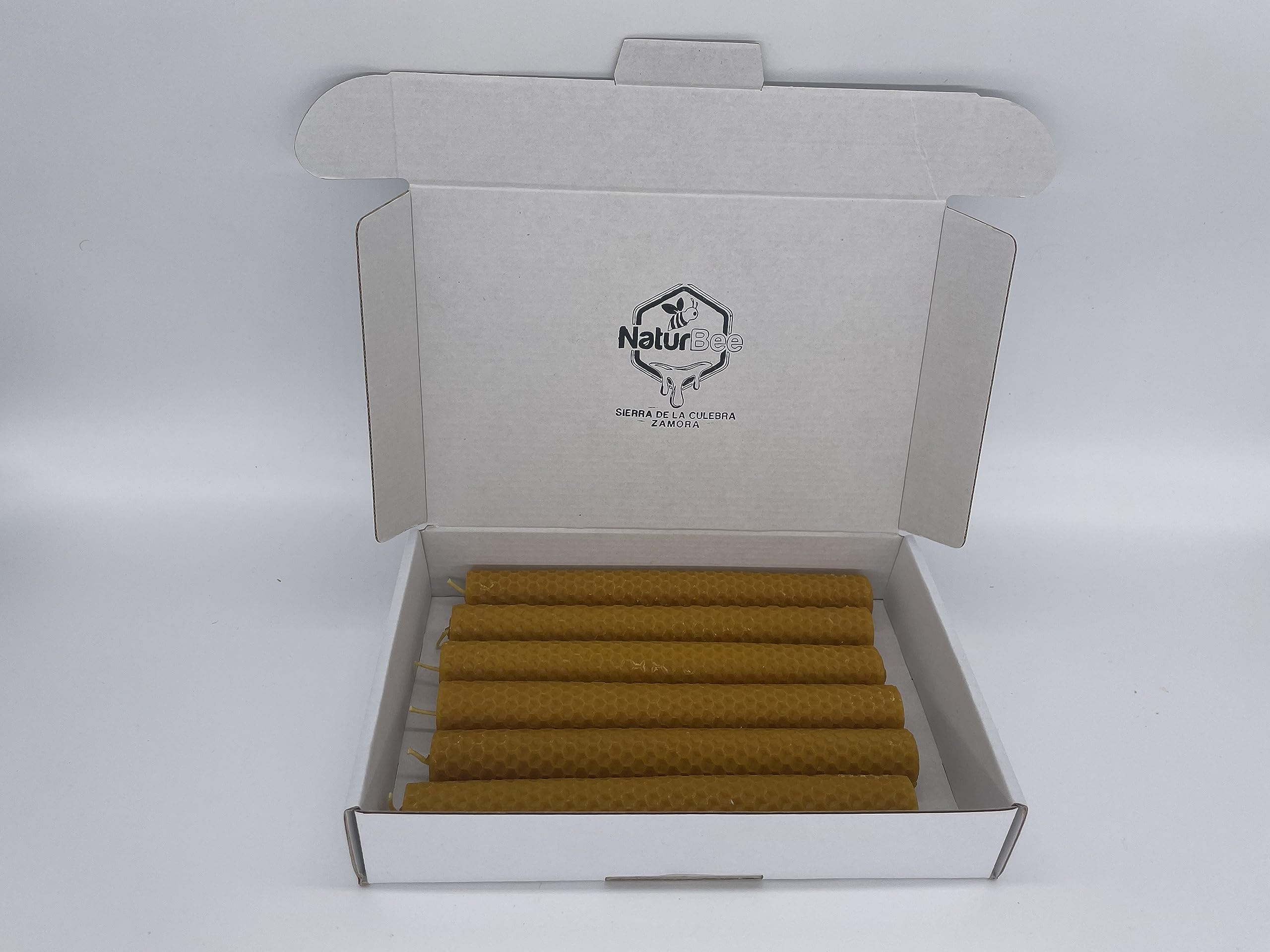 Velas de cera de abeja, velas de miel (velas 20 cm x 2,4 cm). SIN PARAFINA ecologicas,Hechas a mano Origen Sierra de Culebra ZAMORA (PACC 32 VELAS 20 cm x 2,4cm)