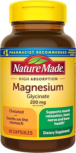 Nature Made Magnesium Glycinate 200 mg per Serving, Magnesium Supplement