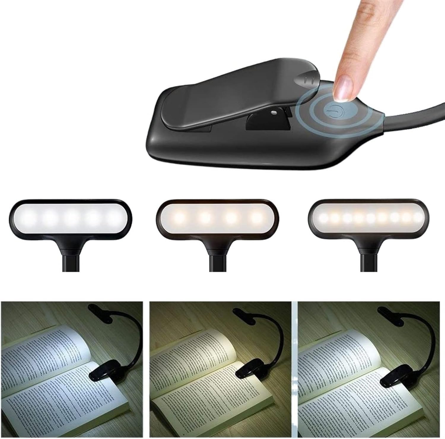 Table Lamps Book Light USB Mini Reading Light Clip Warm Glow Lamp Table Reading Night Light for Bedroom