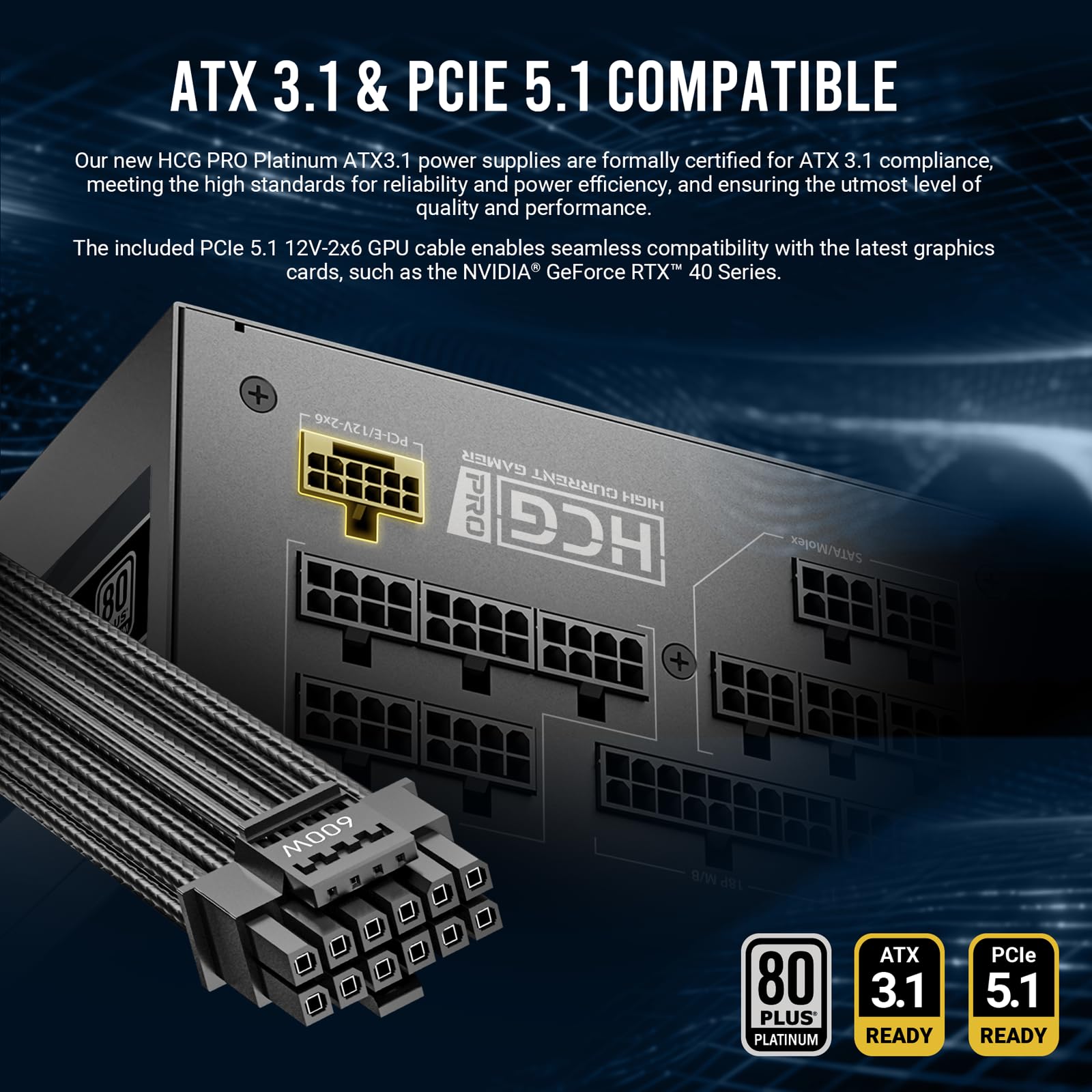 Amazon | Antec HCG1000 PRO ATX 3.1 1000W フルモジュラー電源