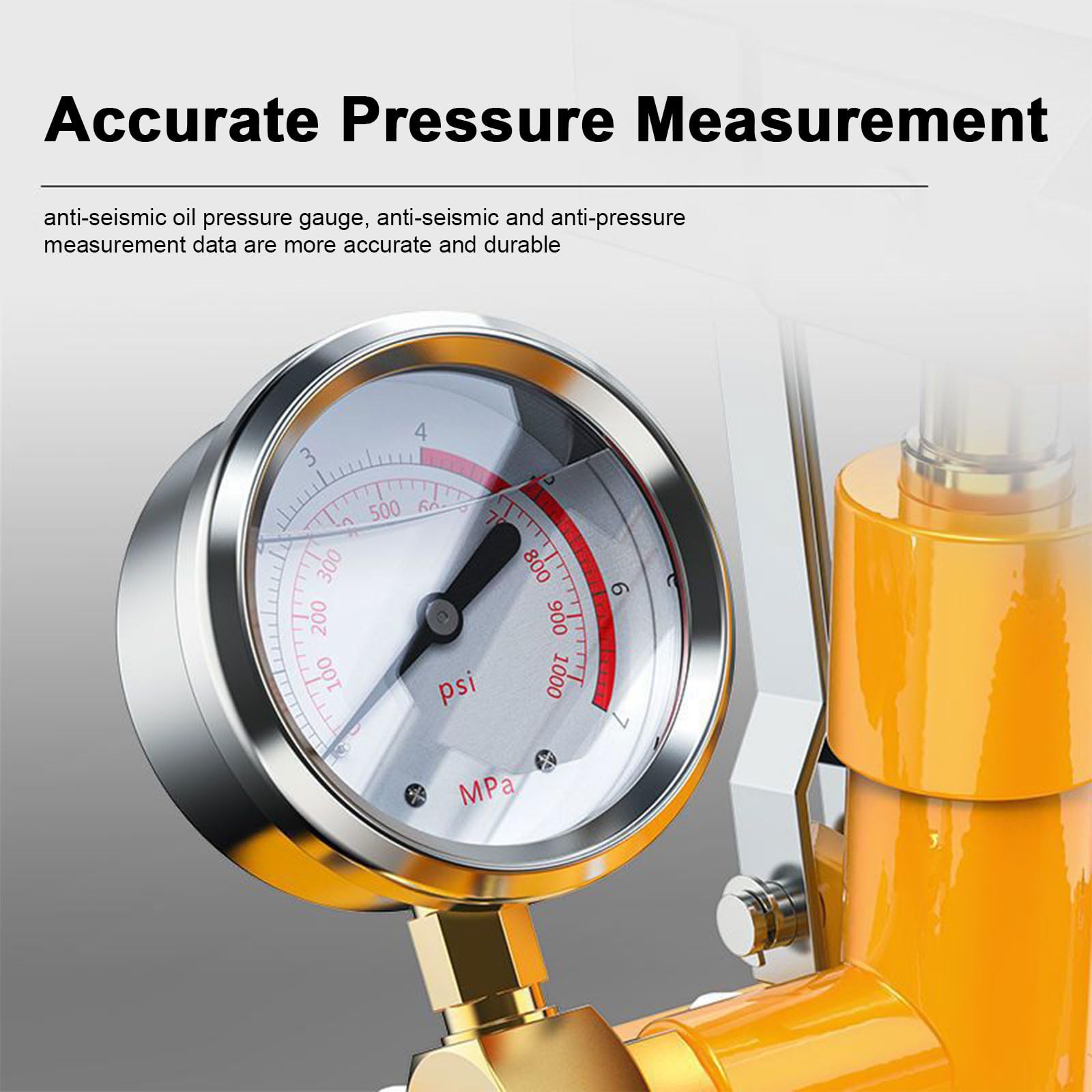 QUTBAG Pompa Idraulica Manuale per Prova Pressione Acqua, Tester Manuale per Tubi con Manometro/Tubo Alta Pressione/Forbici, Rilevatore di Gas per Test Pompa Idrostatica 25kg