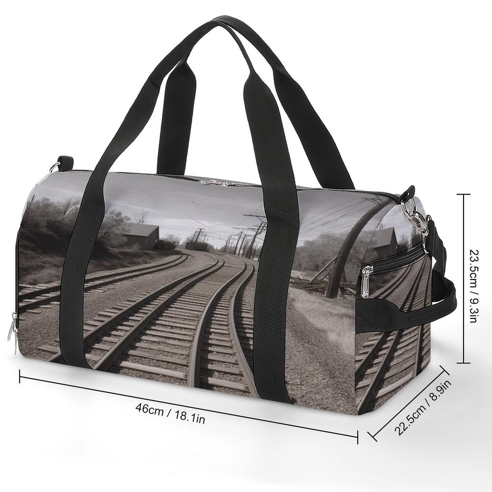 Turnbeutel für Damen und Herren, Zugbahn-Druck, wiederverwendbar, Turnbeutel mit Schuhfach, Stil, Einheitsgröße, modern, Stil:, Einheitsgröße, Modern