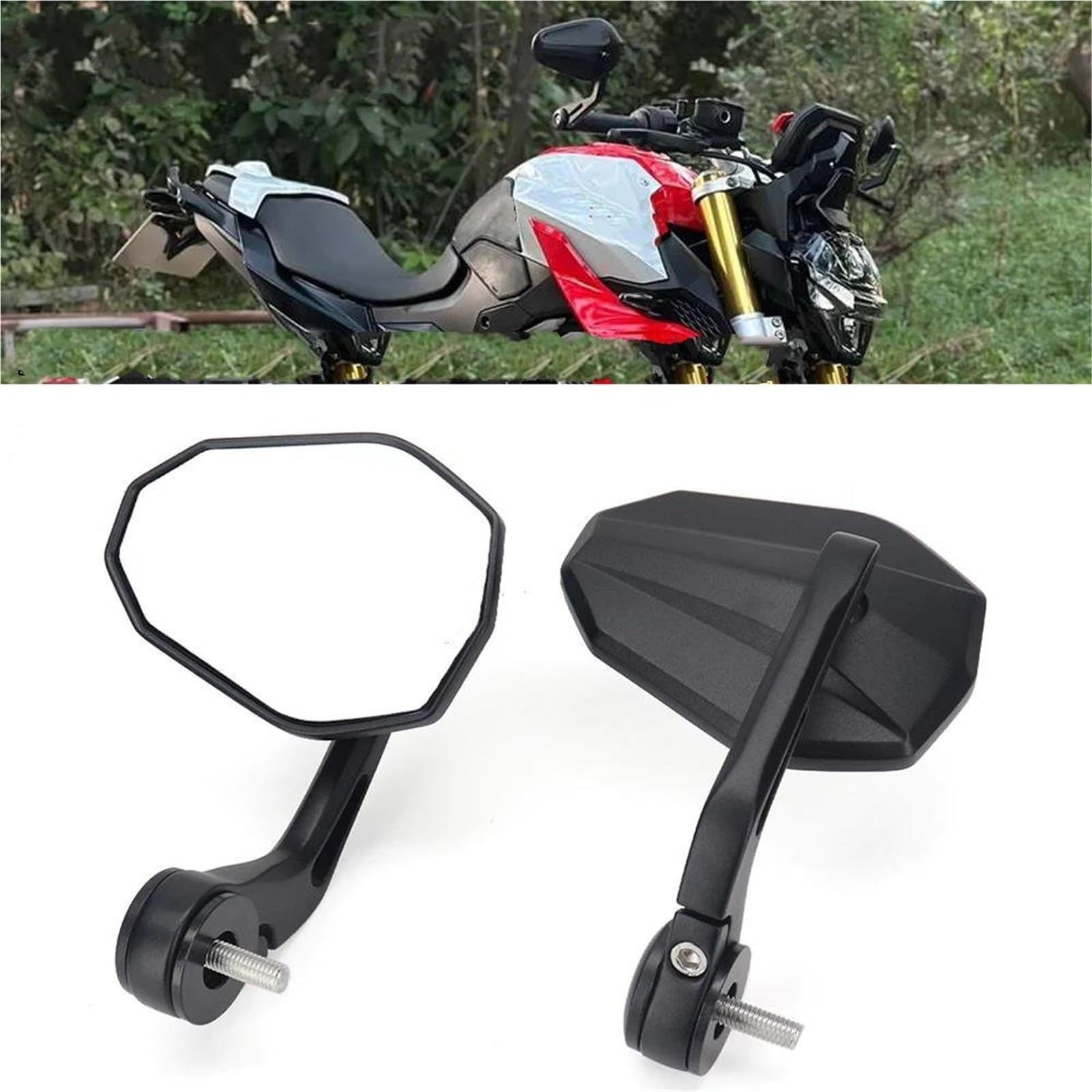Moto Retroviseur Guidon Pour BMW S1000R F900R R1250R R1200R RS/RT 2021-2025 Pour C400X/GT S1000XR M1000R Rétroviseurs Latéraux Gauche Droit Guidon Rétroviseur