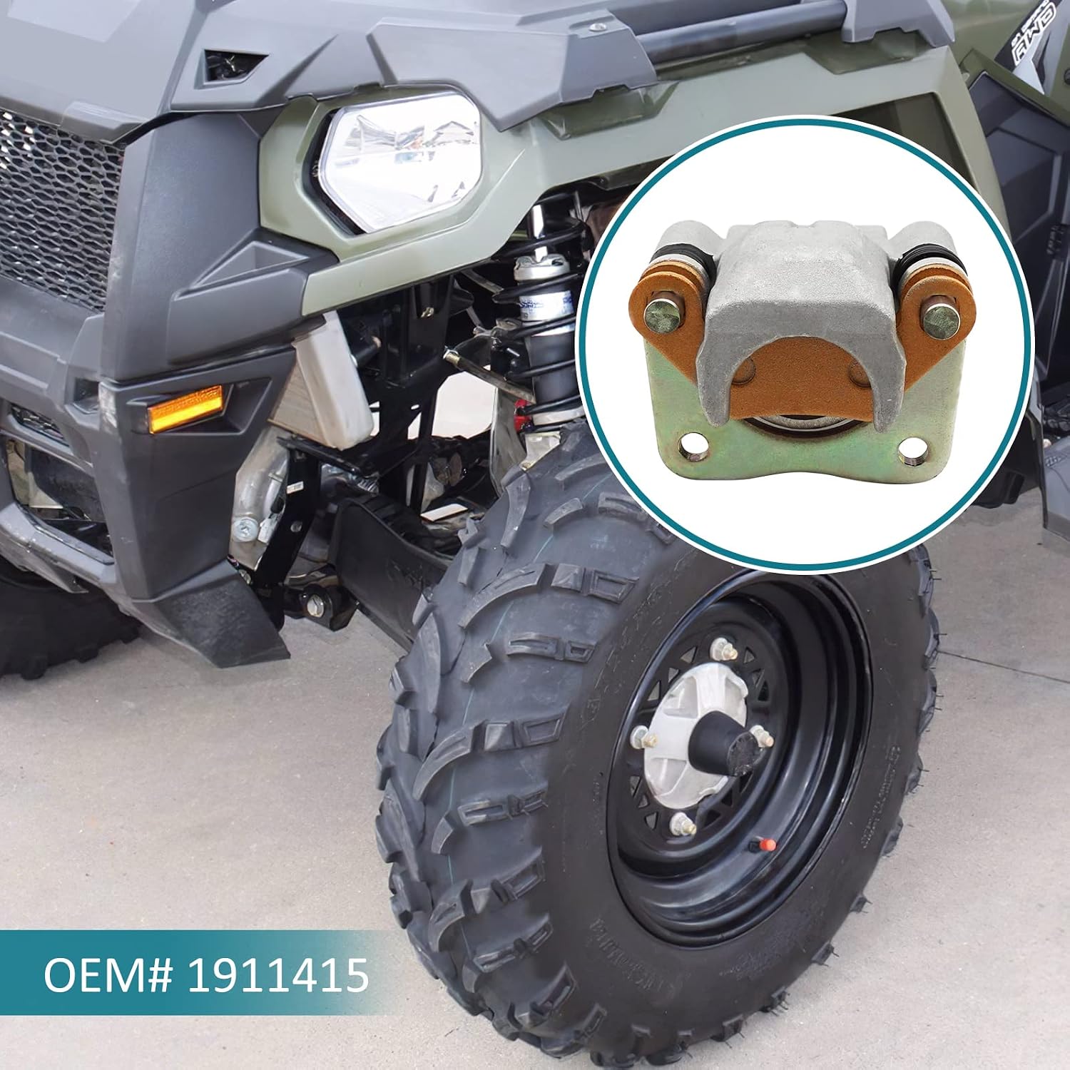1911415 Rear Brake Caliper Assembly for Polaris Sportsman 400 450 500 570 800 Farmhand 450 Hawkeye 325 400