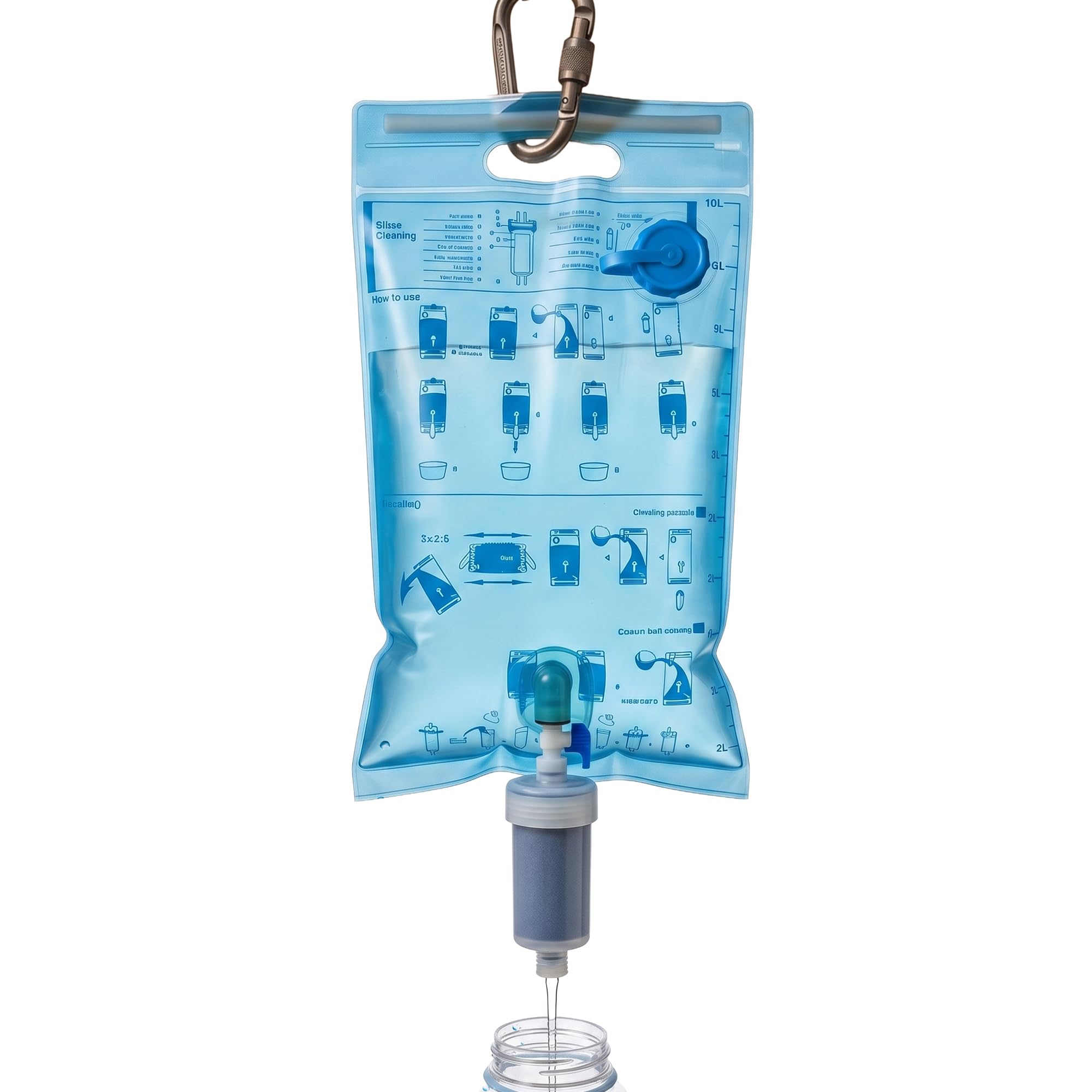 Extralink Filtre à Eau Gravité Poche 10L Membrane UF 0,01µm Camping Survie