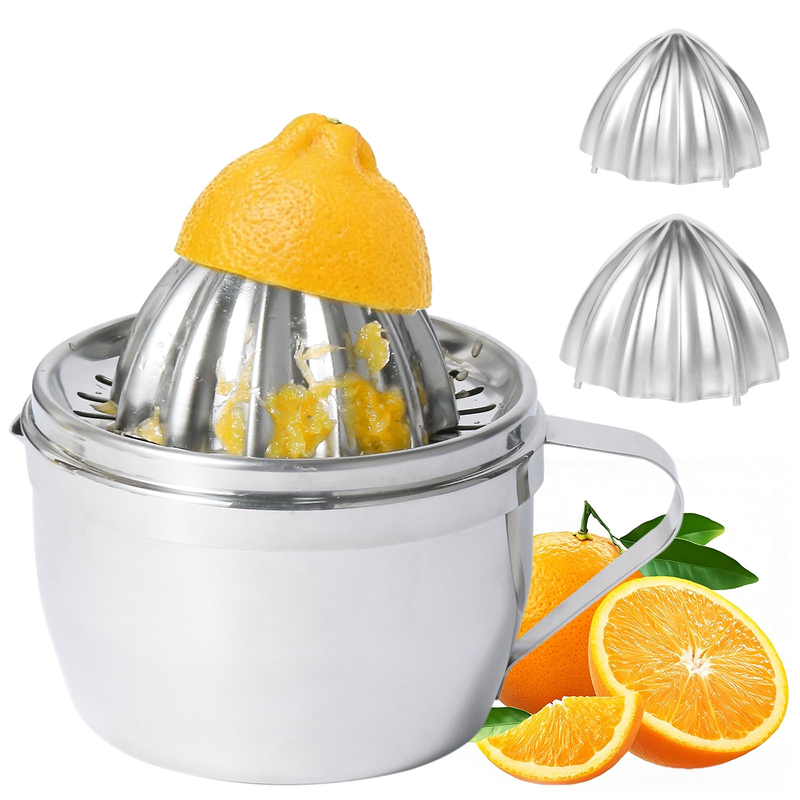 Exprimidor de limones acero inoxidable 304 manual 2 cabezales presión