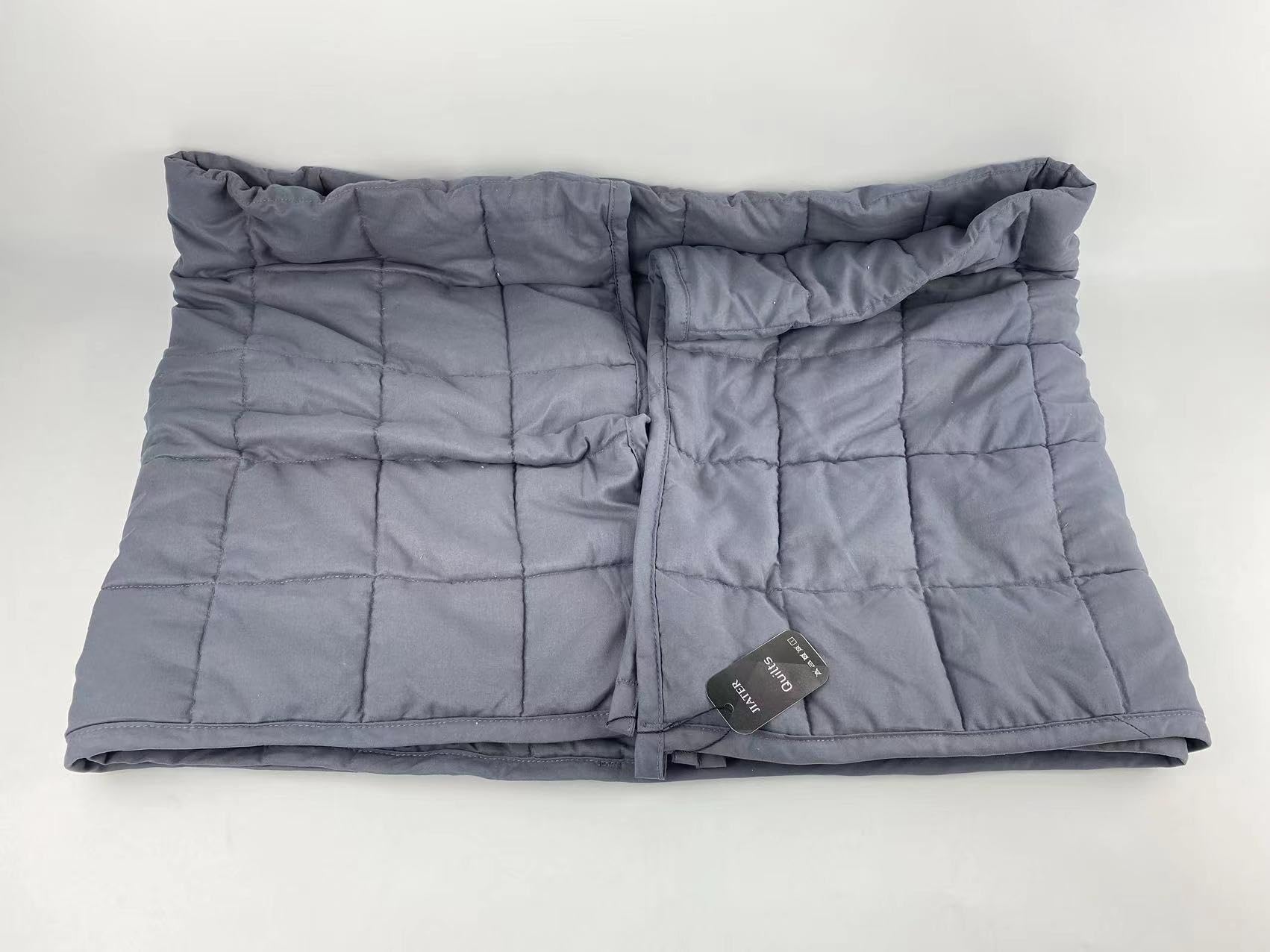 JIATER Quilts, Luxury Checkered Super Soft Solid Single Bed Quilt Bedspread Bed Cover, Black, Twin