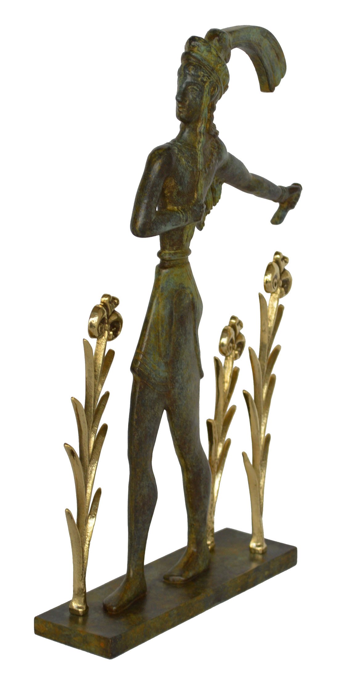 Sculpture Prince de Knossos en bronze – Prince des lys Fresco Minoan