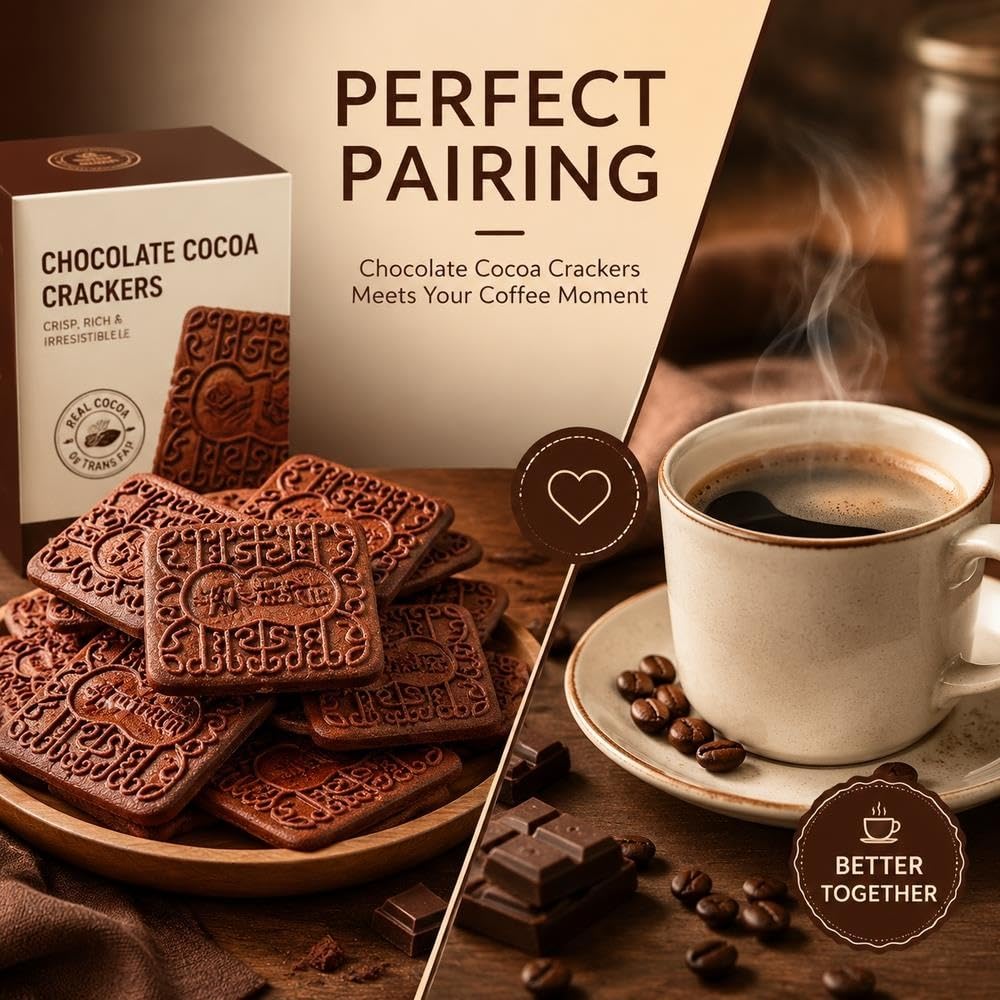 Biscotti Al Cioccolato E Cacao Scatola Da 500g Snack Croccante