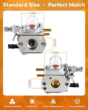 MOTOALL C1U-K52 Carburetor with Tune Up Air Filter Kit for Echo SRM-2110 | GT-2000 PE-2000 PP-800 PPF-2100 PPT-2100 Trimmer Carb