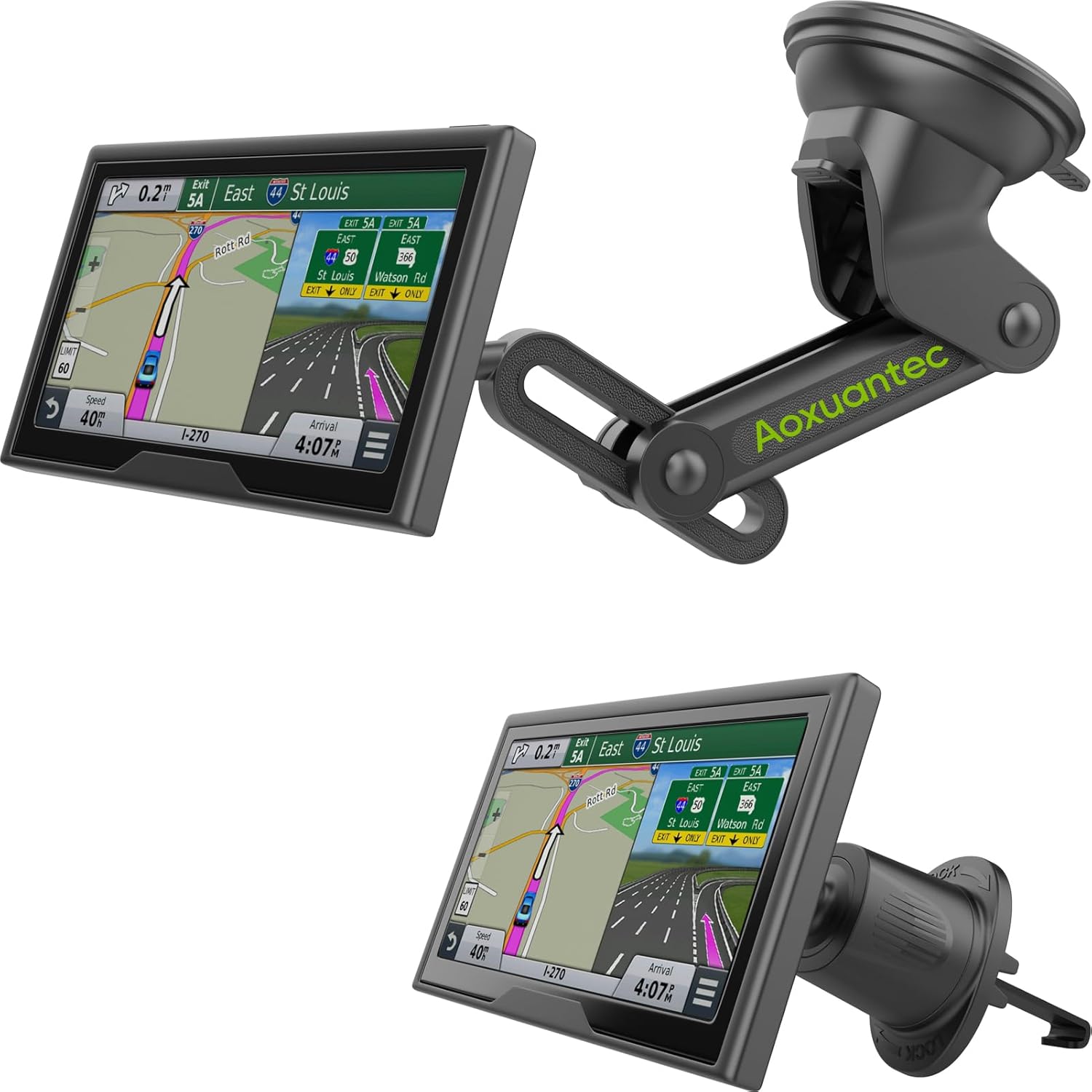 Aoxuantec for Garmin GPS Car Mount [MultiAdjustment