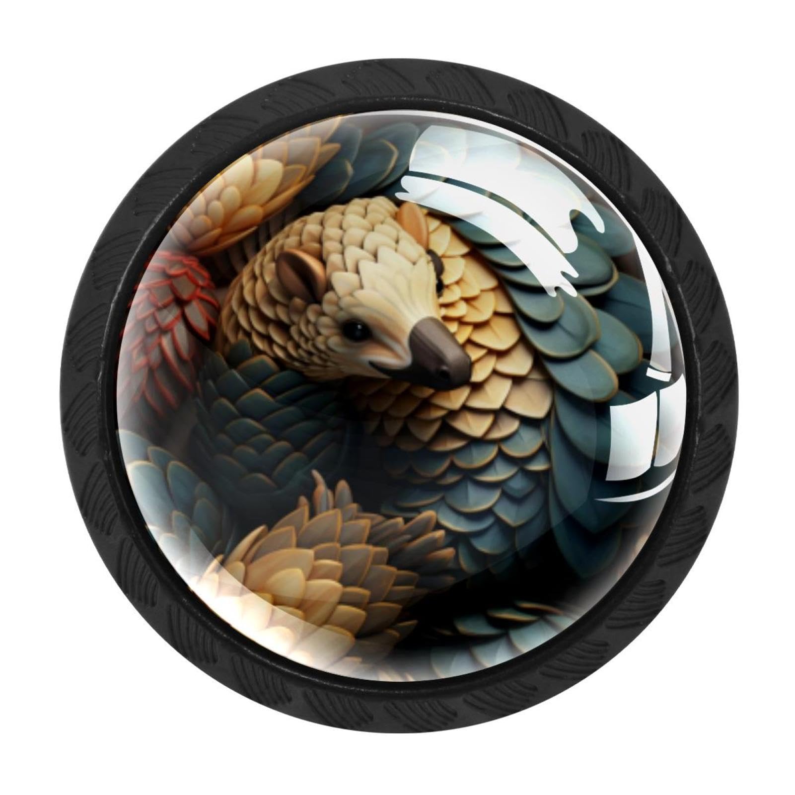 CHENZZZZ 4 Pack Pangolin Kitchen Cabinet Knobs Drawer Knobs Door Dresser Handles for Personalized Gifts Great for Any Occasion