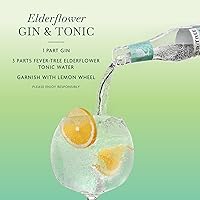 Vista 5 de Fever-Tree Botellas de vidrio de agua tónica, flor de saúco, 163.2 onzas líquidas