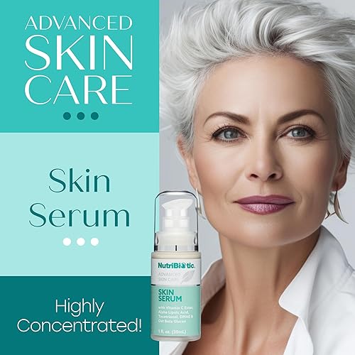 Miniatura 5 de NutriBiotic Suero para la piel, 1 onza líquida | con nutrientes avena, beta-glucano, ácido alfa lipoico, éster de vitamina C, tocotrienoles y DMAE |
