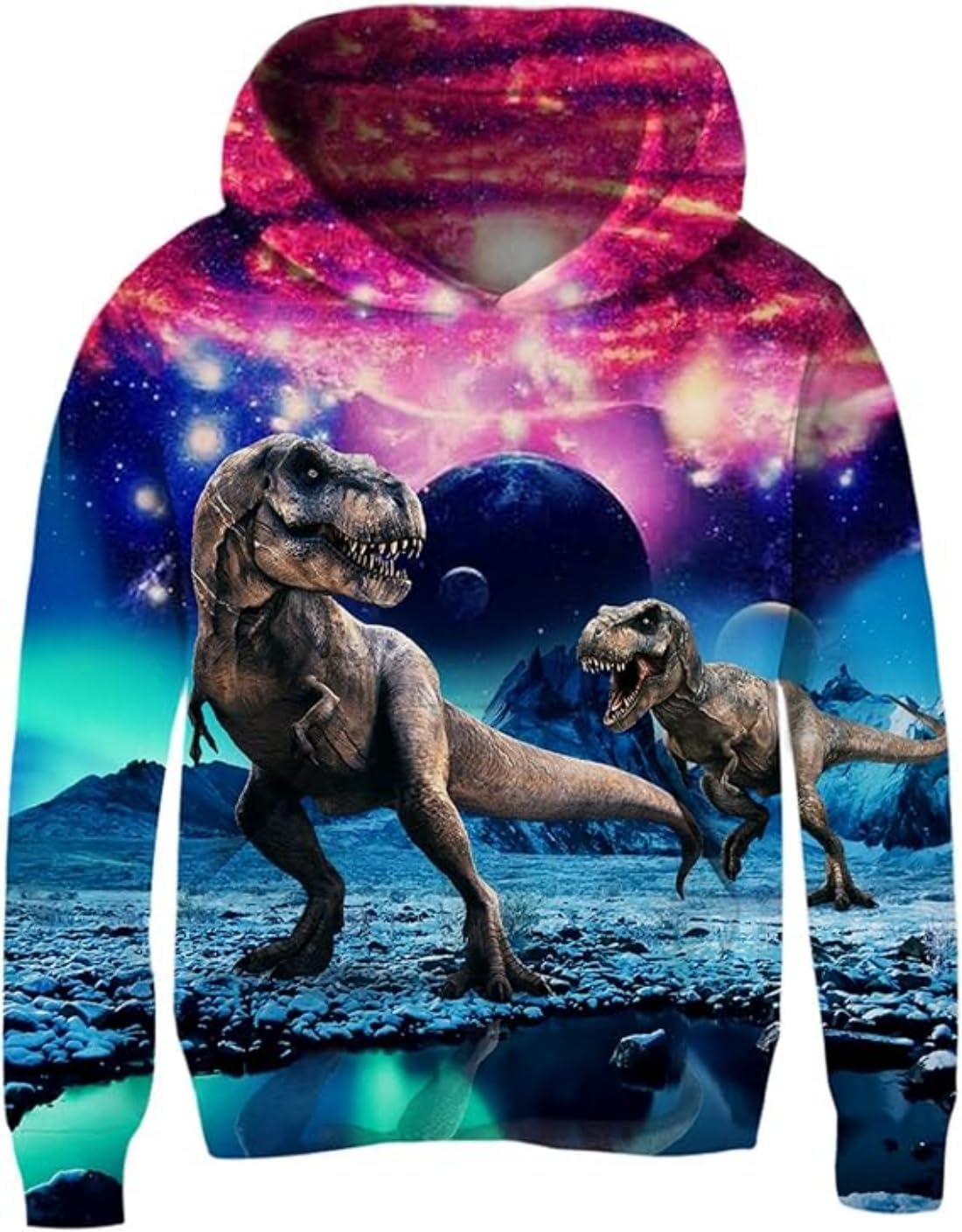 funny dino graphic hoodie