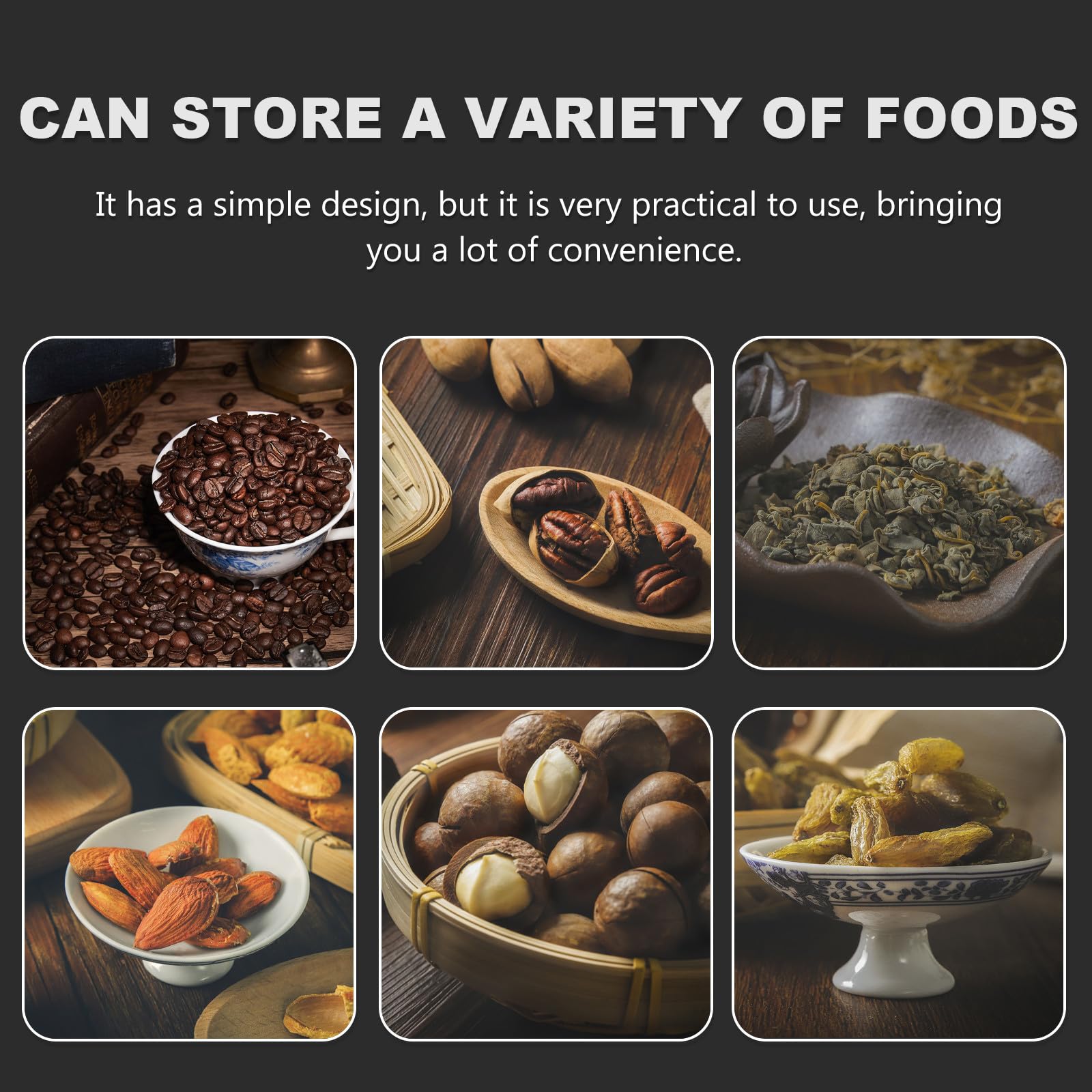 Contenedor para Almacenar Alimentos Hermético de Acero Inoxidable Negro