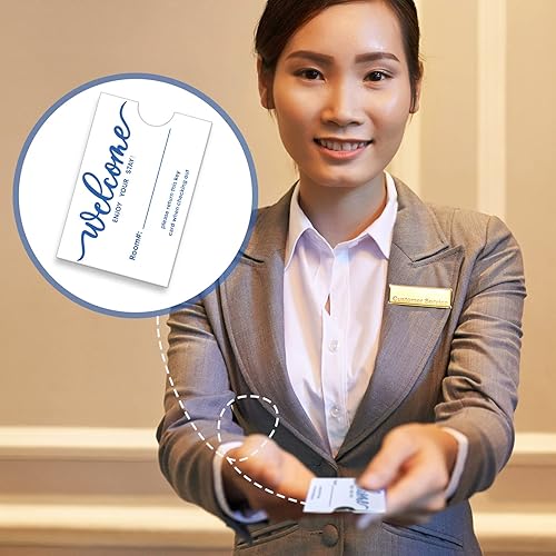 Miniatura 6 de Outus 1000 fundas para tarjetas de llave de hotel, funda tipo sobre para tarjetas de llaves de hotel, funda tipo sobre para tarjeta de llaves