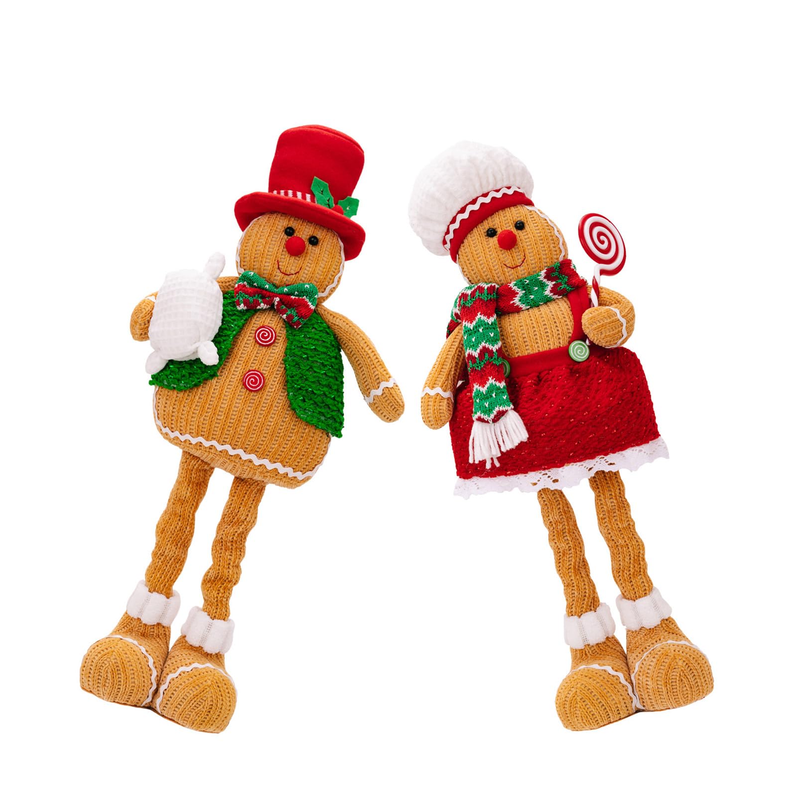 carotoe Of 2 Festival Gingerbreads Gnomes Gingerbreads Gnomes Decoration Plush Christmas Ornament Ornament