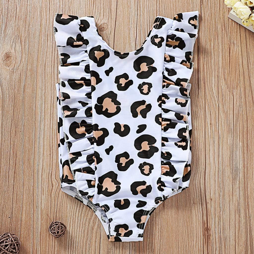 FORESTIME Girls Summer Beach Swimwear,Baby Kids Girls Summer Leopard Printed Bikini One Piece Swimwear Swimsuit(Black,18-24 Months) : Clothing, Shoes & Jewelry