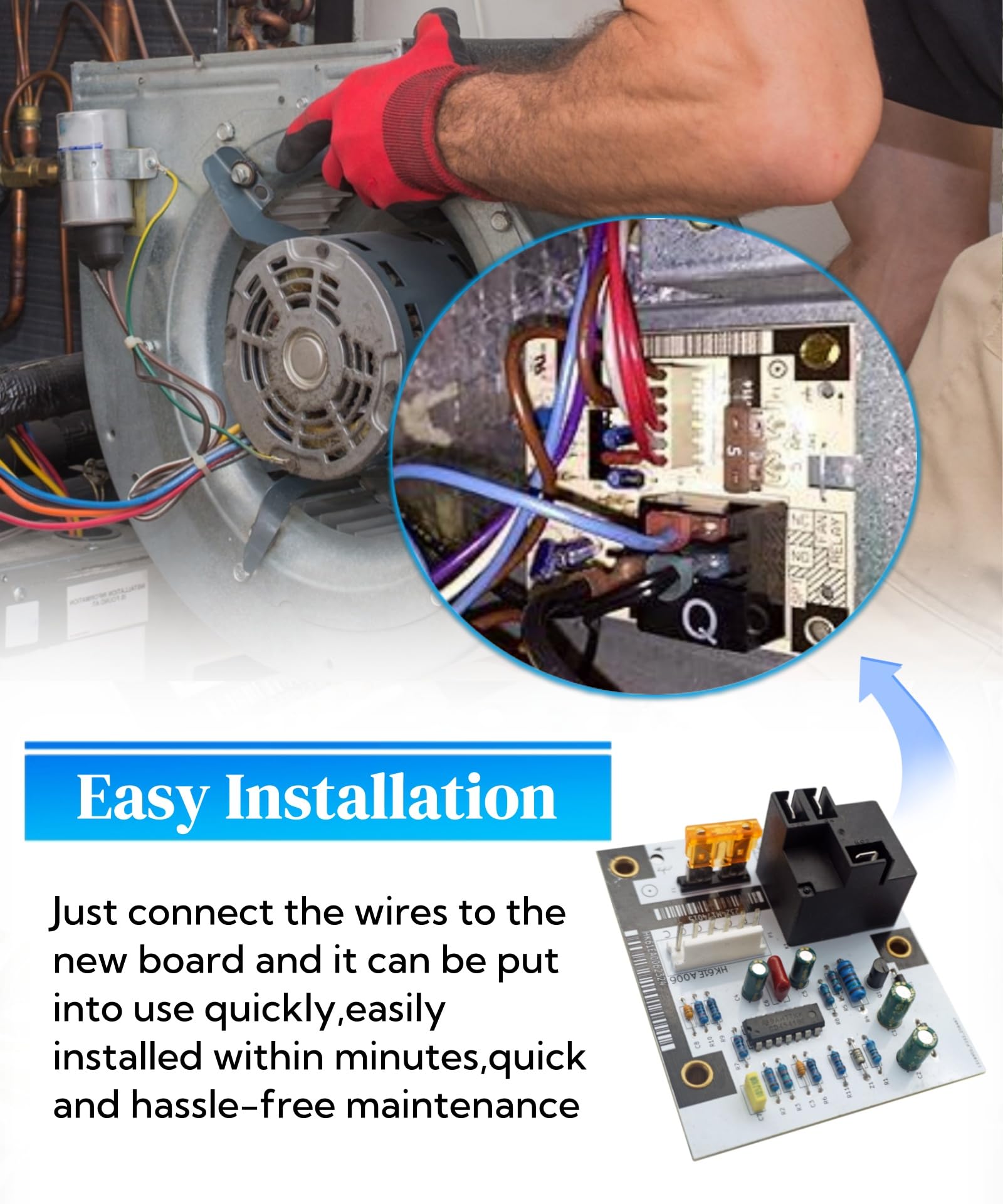 US Business - HK61EA006 OEM Exact Replacement Blower Control For Carrier Bryant Payne Time Delay Relay Circuit Board CEPL130541-01 - View #5