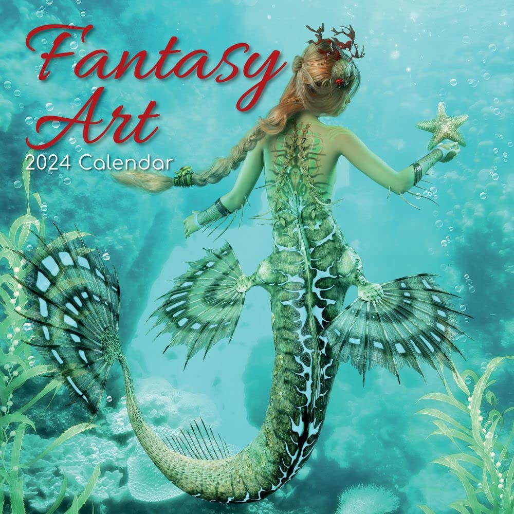 The Gifted StationeryCo Ltd, Fantasy Art 2024 Wall Calendar