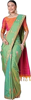 AKHILAM Women's Pure Silk Ethnic Motif Printed Saree With Unstitched Blouse Piece (KIRTAN403002_RJ11_Parent)