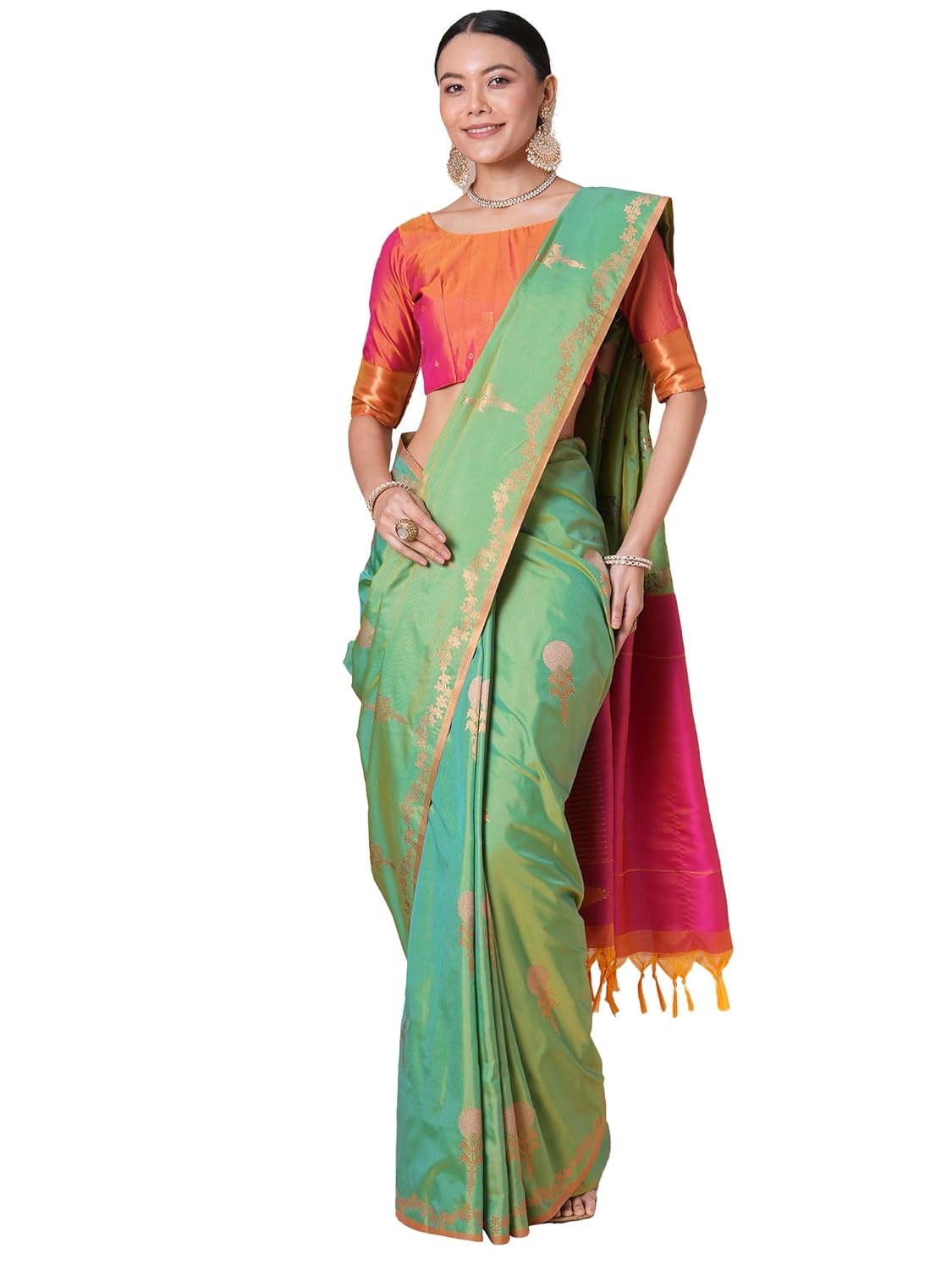 AKHILAM Women’s Pure Silk...