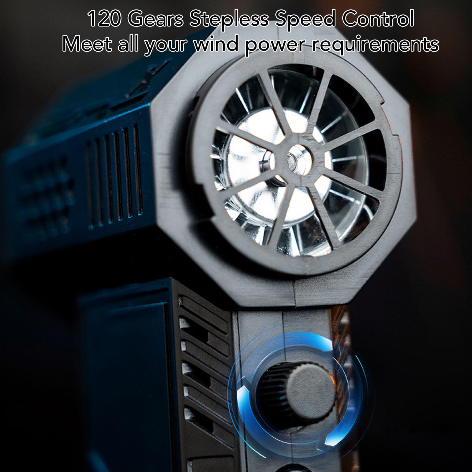 Plumero de Aire Comprimido, 150000 RPM Motor sin Escobillas Recargable Súper Potente Ventilador Turbo Inalámbrico con Pantalla LED y Chorros Ligeros Kit de Limpieza en Seco