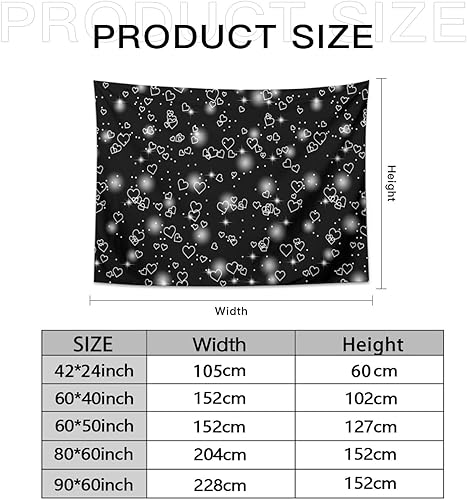 Miniatura 8 de Conank Tapiz de principios de los años 2000, tapices de corazón, decoración estética de los años 90 para colgar en la pared, para dormitorio, sala