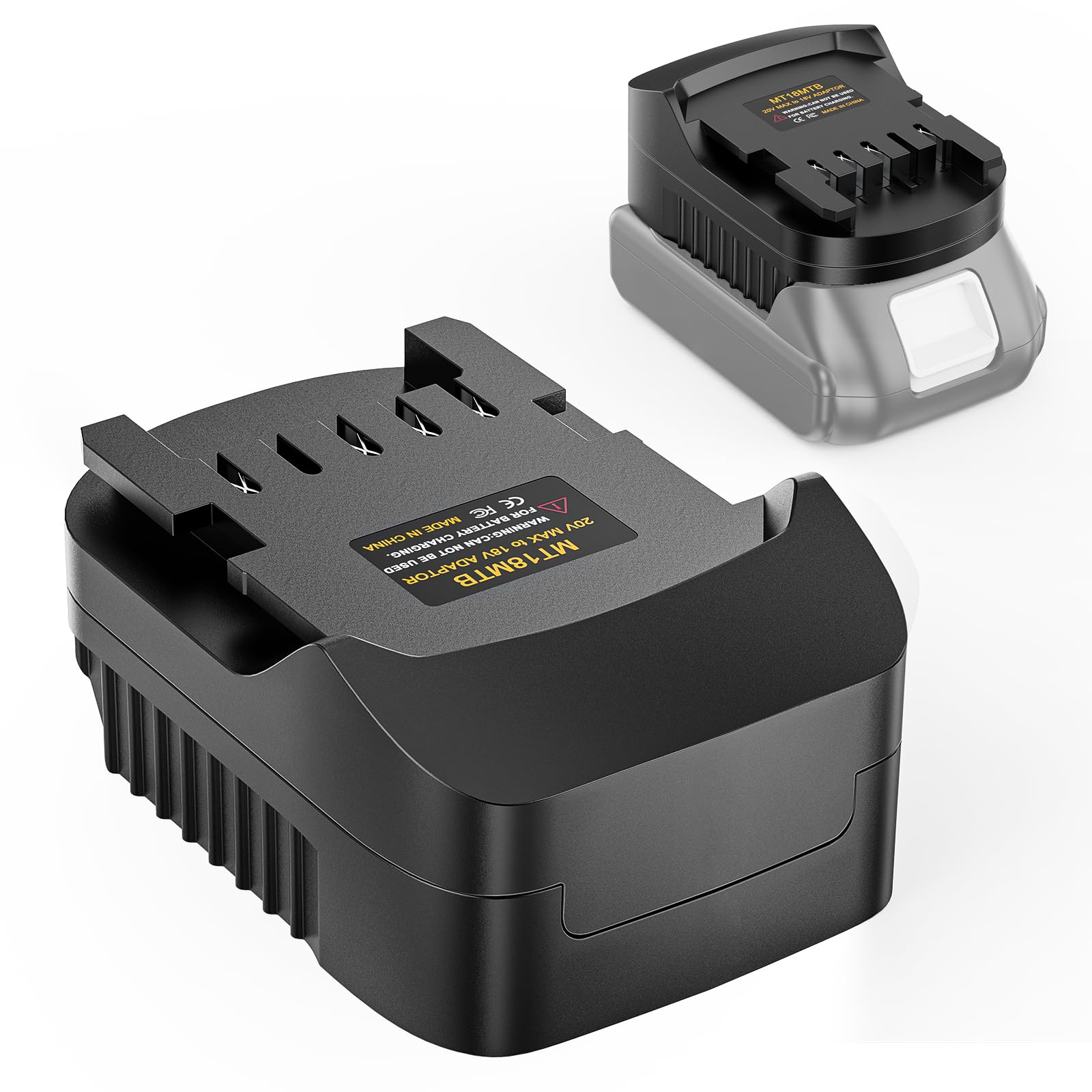 Aikeec Adaptador de Batería Compatible con Makita 18V Li-Ion, Convertidor para Herramientas Eléctricas Metabo 18V (Solo Herramienta, No Compatible con Serie HPT y baterías LiHD)