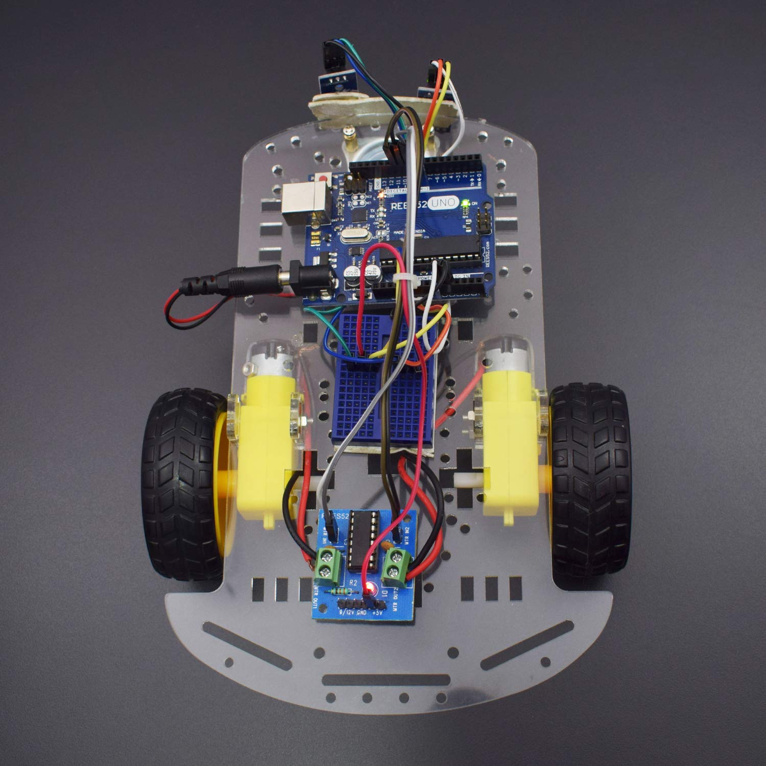 REES52 Line Following Robot Smart Car Kit with L293D Motor Driver IC